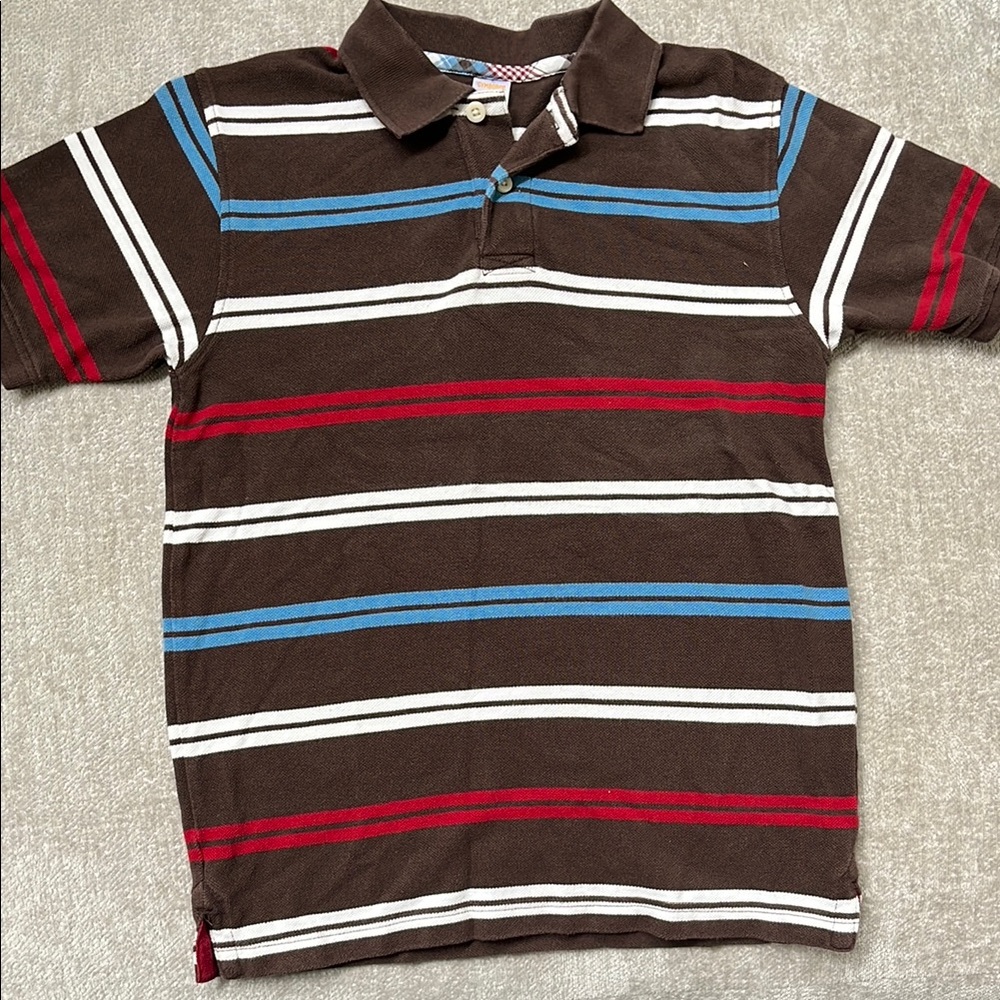 Gymboree Striped Brown Polo Shirt Kids size 12